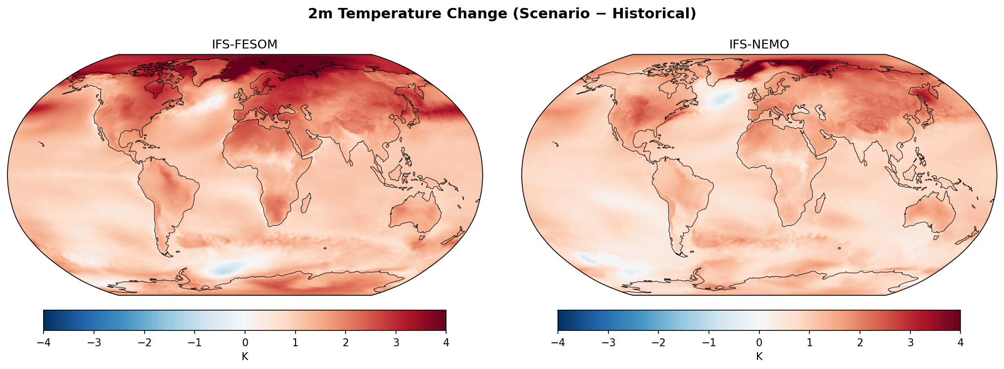 Temperature Change Map